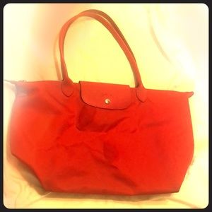 Longchamp Le Pliage Club Tote in Vermillion